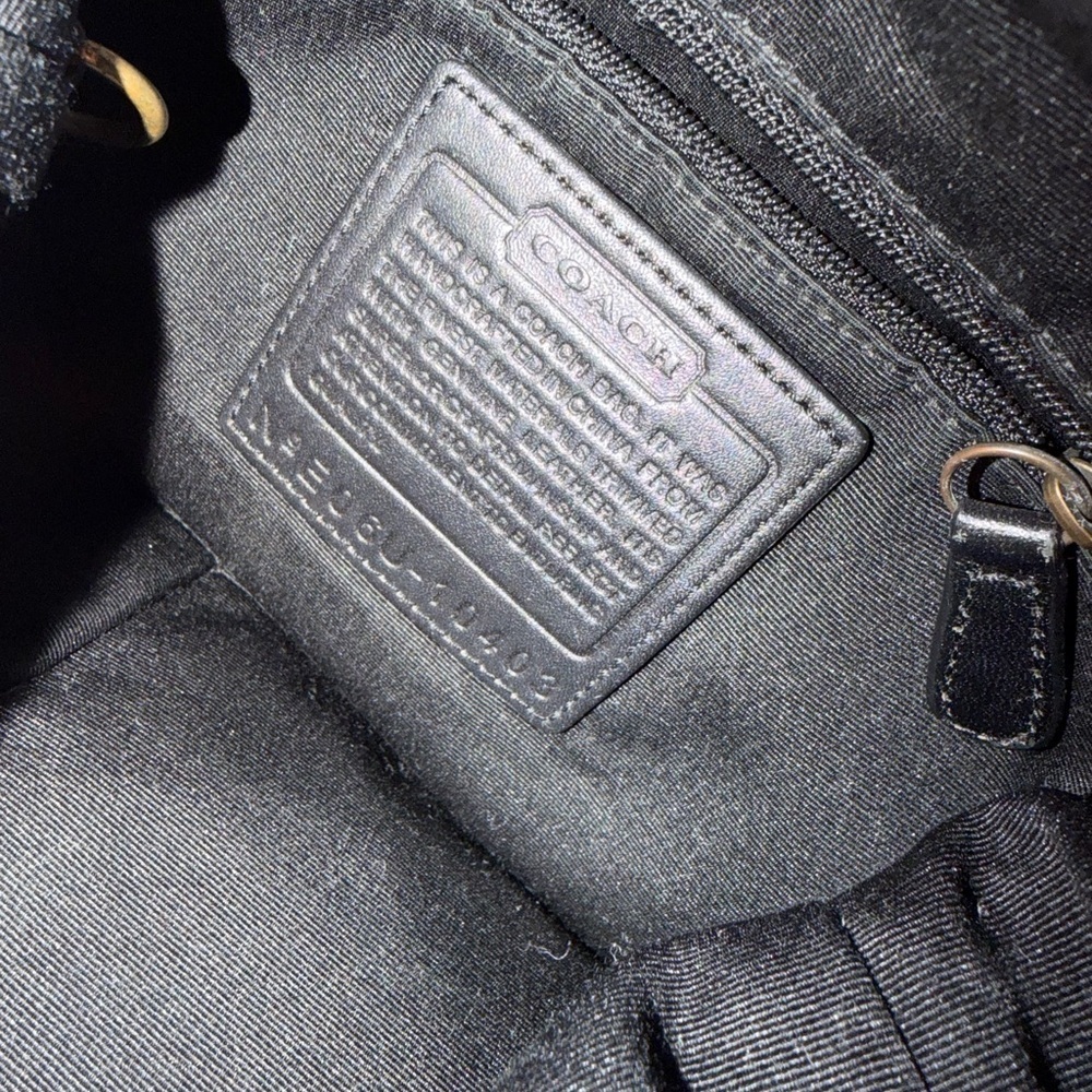 Coach Black Interior Bag with Gold Accents - Picture 5 of 11